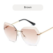 Load image into Gallery viewer, Rimless Diamond Cutting Lens Sunglasses