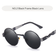 Load image into Gallery viewer, Steampunk Goggles Round Sunglasses