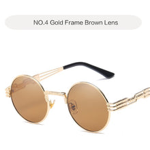 Load image into Gallery viewer, Steampunk Goggles Round Sunglasses